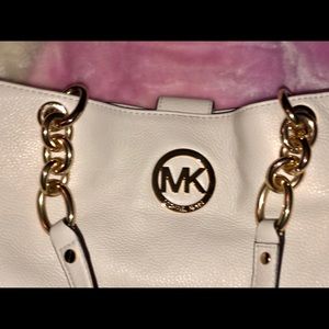 Michael Kors “MK” Cream purse. New